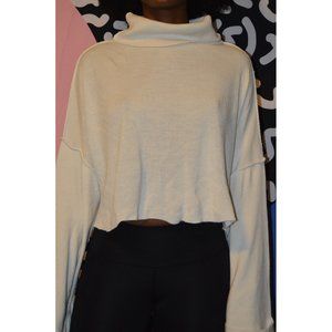 crop top bell sleeve sweater